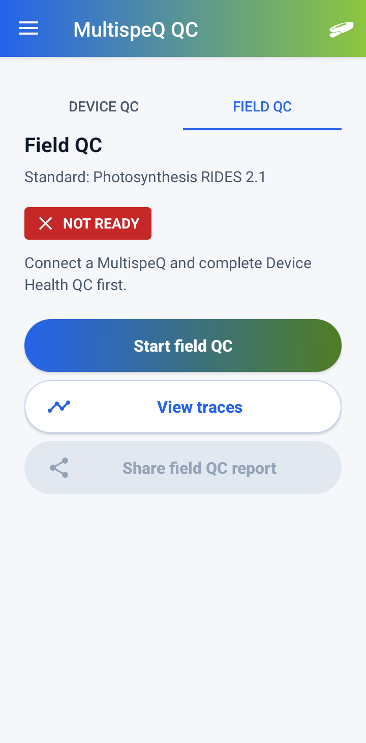 Completed Field QC
